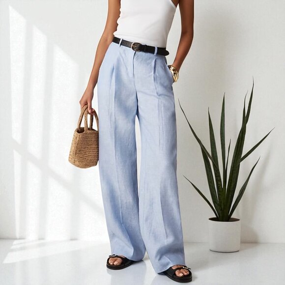 J. Crew Pants - J. Crew Wide-leg Essential pant in linen Size 16